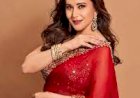 Madhuri Dixit stuns in Anita Dongre's ethnic ensemble, paints the town red with elegance. All pics inside