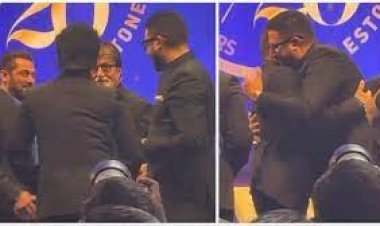 Salman Khan and Abhishek Bachchan greet each other with a hug at Anand Pandit's birthday bash. Watch